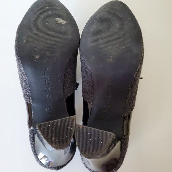 Liz Claiborne - black patent and tweed heels - size 7 - Picture 4 of 5